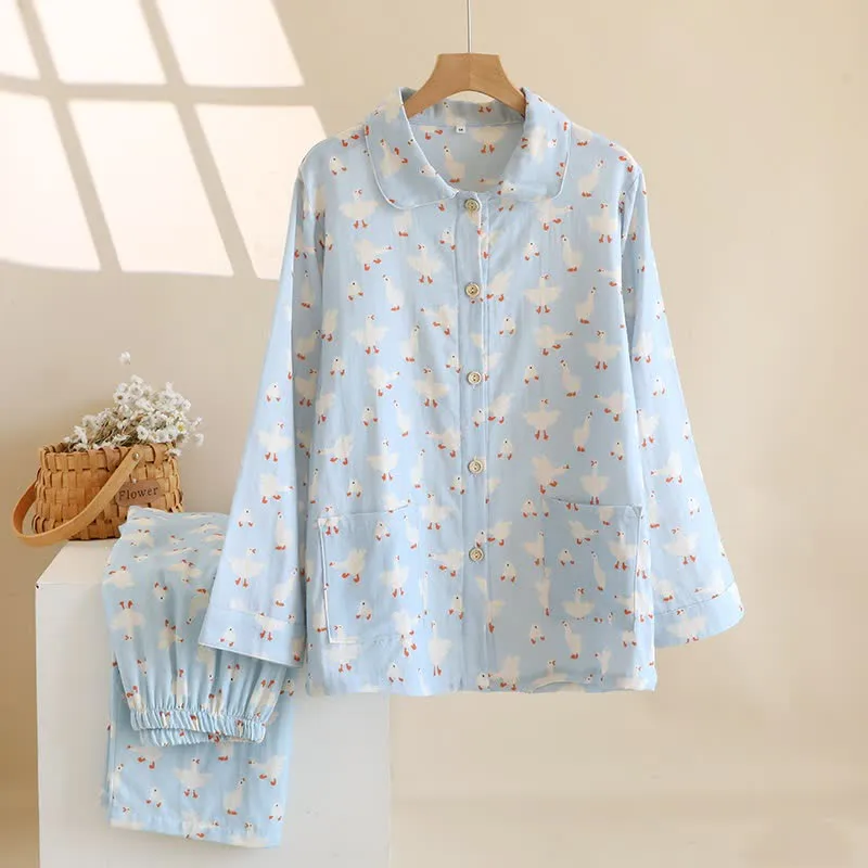 Loungewear-Set aus gebürsteter Baumwolle von Goose