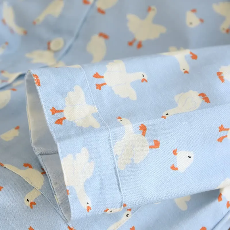 Loungewear-Set aus gebürsteter Baumwolle von Goose