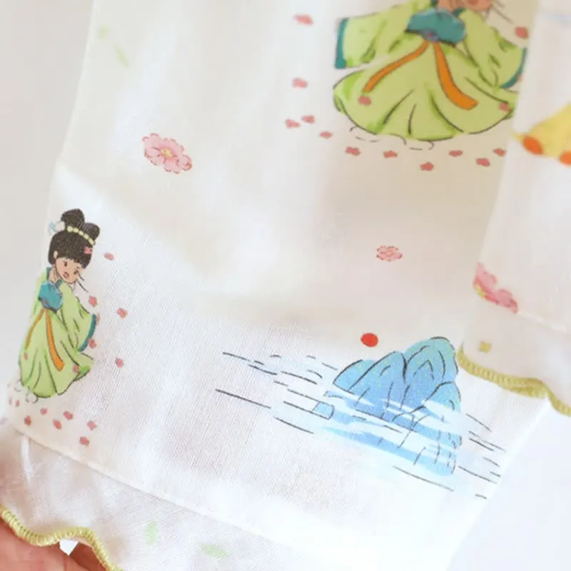 Orientalische Cartoon-Prinzessin-Loungewear aus Baumwollgaze