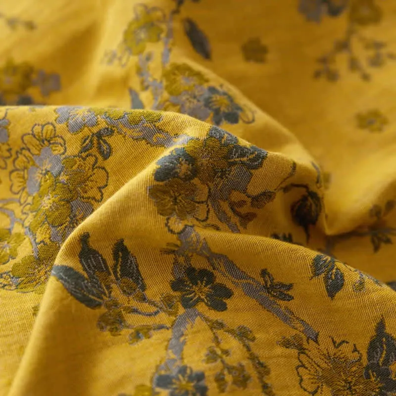 Bettwäsche aus Baumwollgaze mit Jacquardmuster und Pflaumenblütenmuster