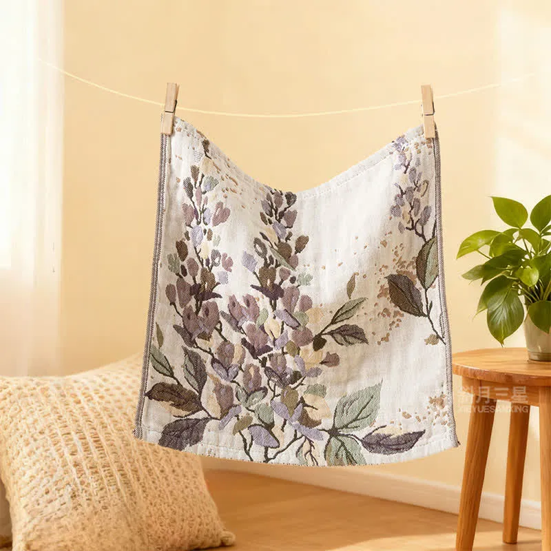 Ownkoti Elegantes, saugfähiges Küchenhandtuch aus Baumwolle mit Blumenmuster