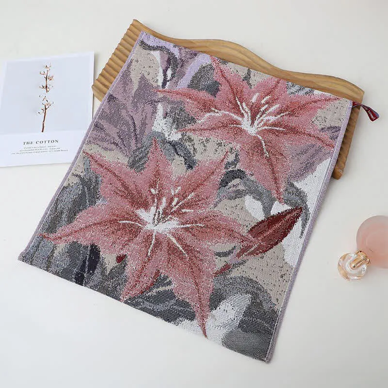 Ownkoti Luxuriöses, saugfähiges Küchenhandtuch aus Baumwolle mit Blumenmuster