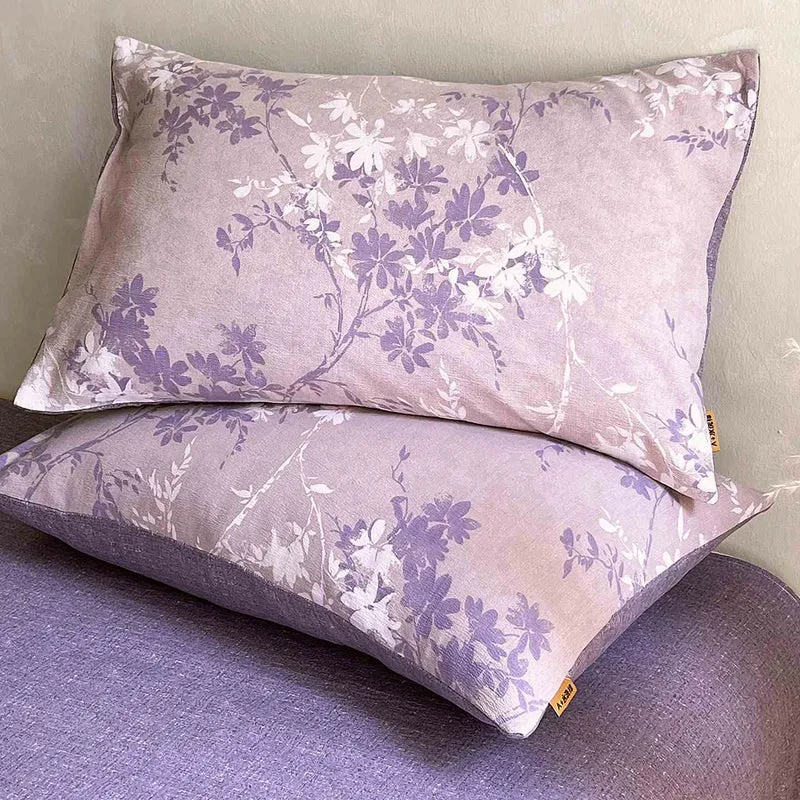 Ownkoti Bettwäsche-Set mit Vintage-Blumenmuster (4-teilig)