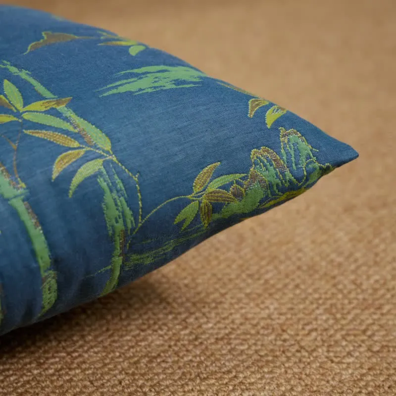 Quadratische Kissenbezüge aus Bambus-Baumwoll-Gaze-Jacquard (2 Stück)