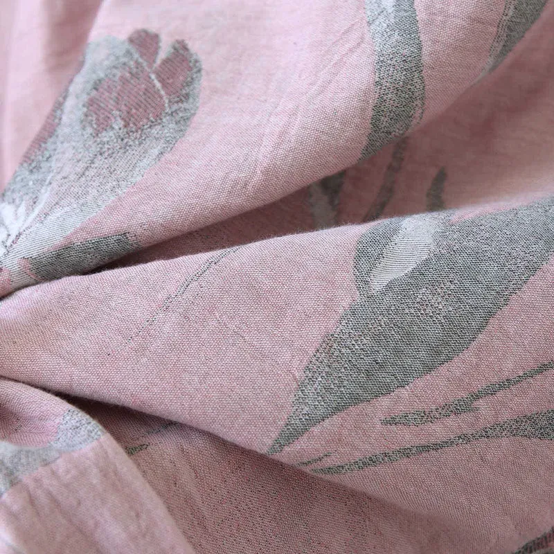 Tulip Loungewear-Set aus Baumwollgaze-Jacquard