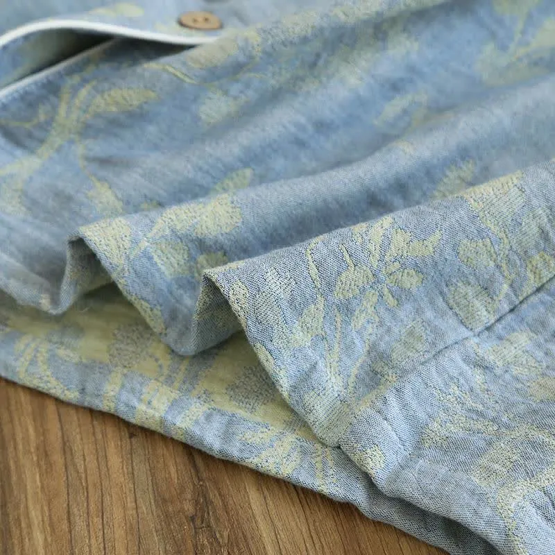 Elegantes Loungewear-Set aus Bio-Baumwolle mit Blumenmuster