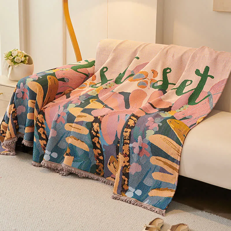 Sofaüberwurf aus botanischer Baumwolle
