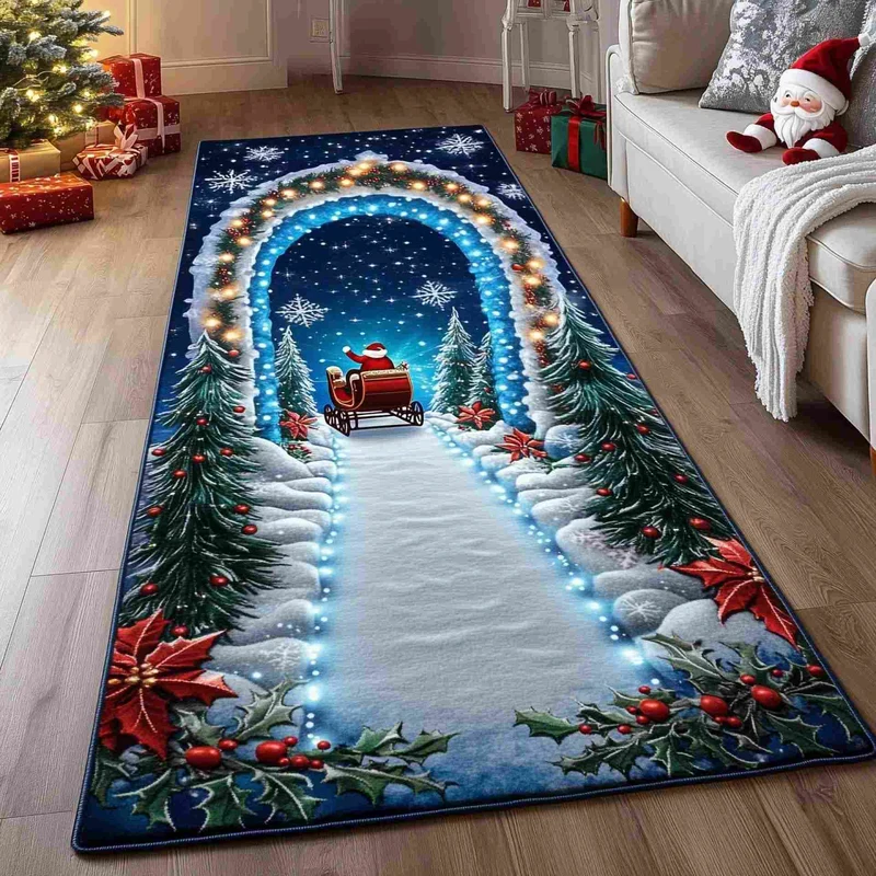 Dekorativer Teppich im Weihnachtsbaum-Design