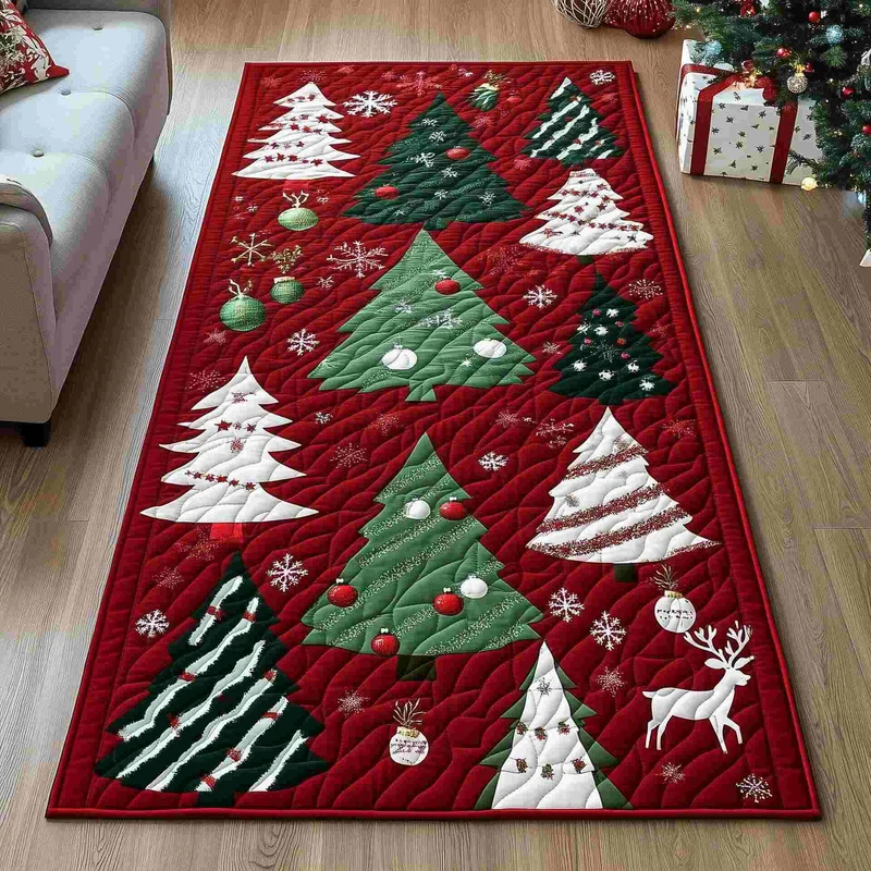 Dekorativer Teppich im Weihnachtsbaum-Design