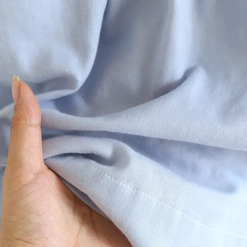 Baumwoll-Pyjama mit Rüschenbesatz und Wattierung