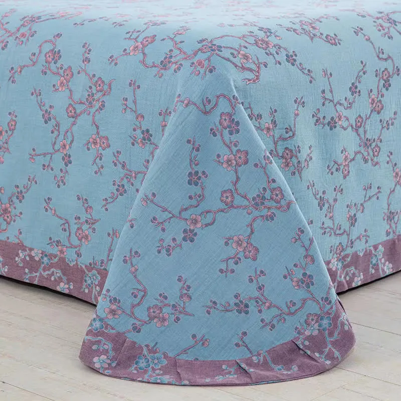 Wintersweet Baumwollgaze-Jacquard-Bettwäscheset (4-teilig)