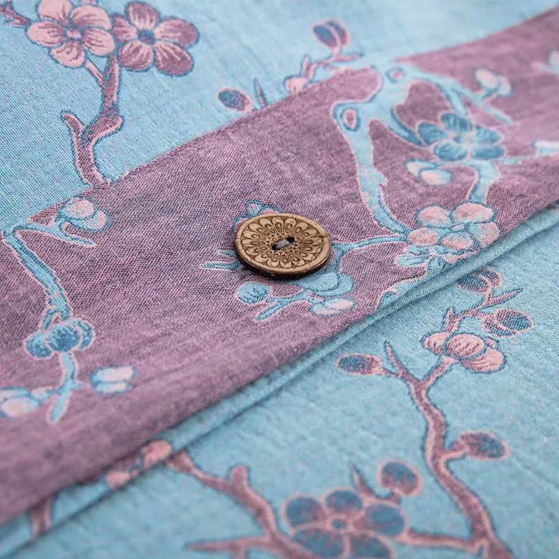 Wintersweet Baumwollgaze-Jacquard-Bettwäscheset (4-teilig)