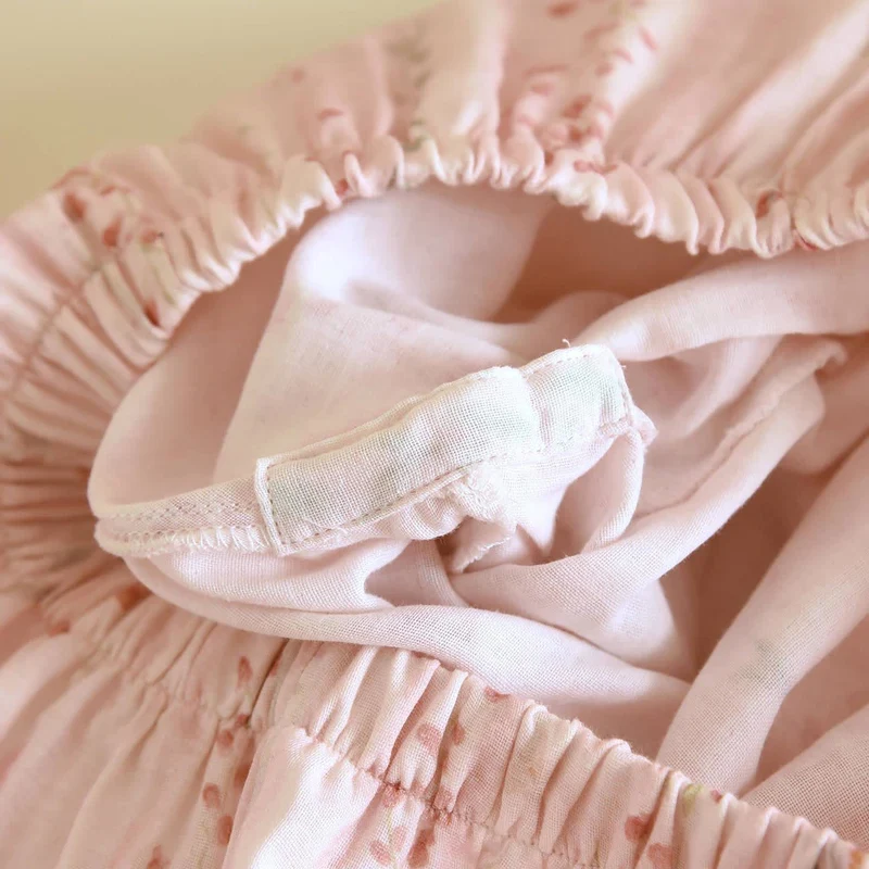 Rosa gestreiftes Kimono-Loungewear-Set mit Blumenmuster