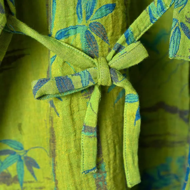 Loungewear-Set aus Kimono aus Bambus-Baumwollgaze