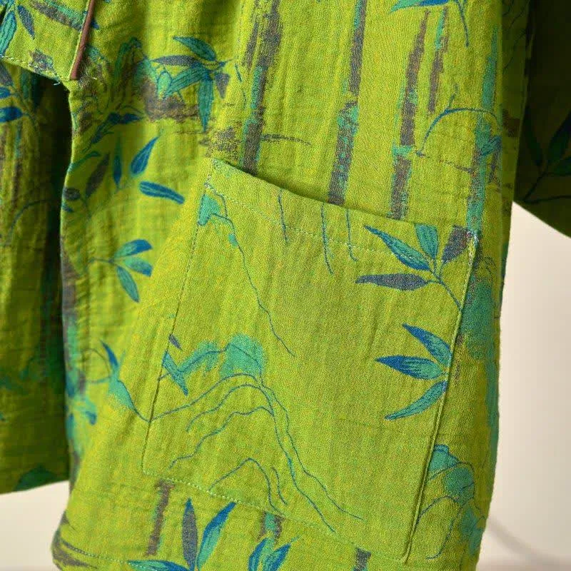 Loungewear-Set aus Kimono aus Bambus-Baumwollgaze