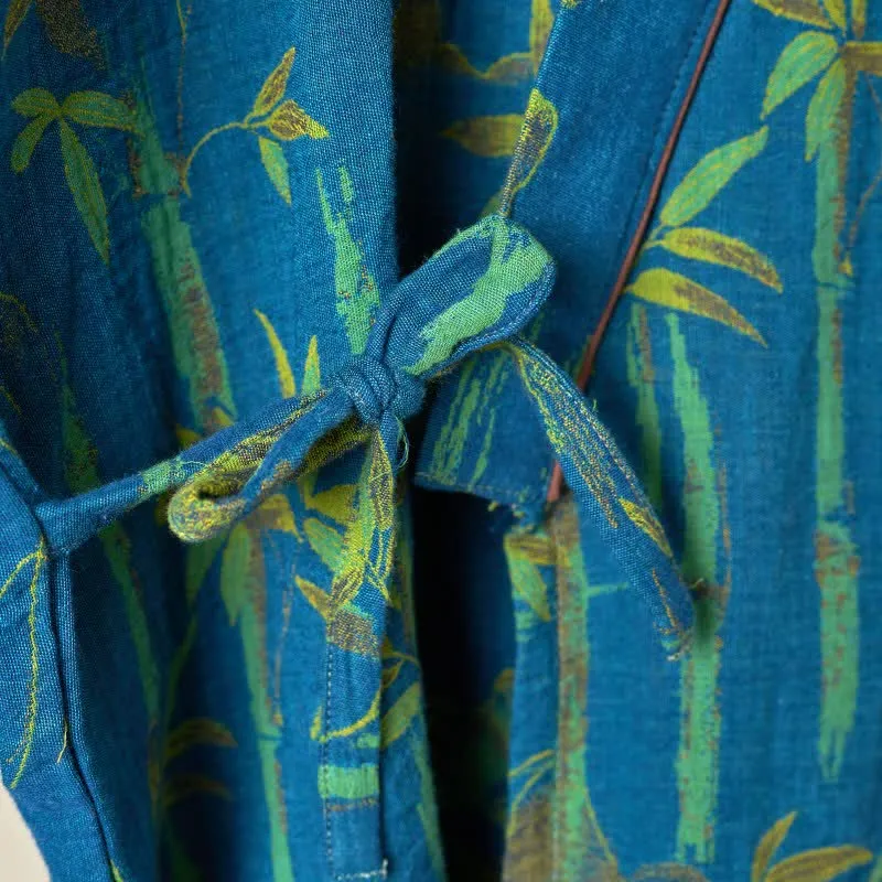 Loungewear-Set aus Kimono aus Bambus-Baumwollgaze