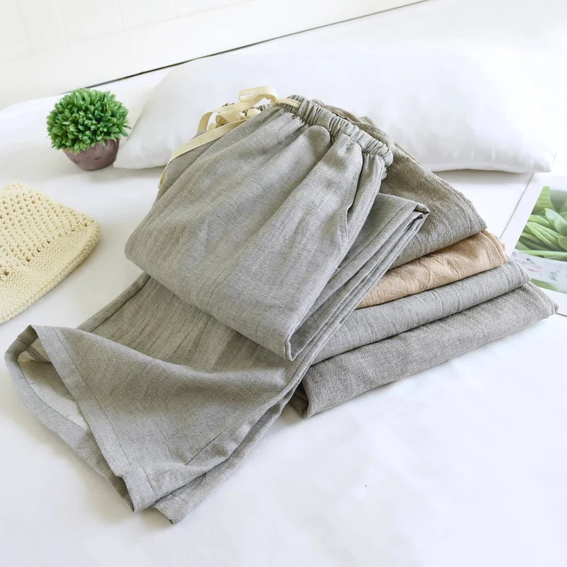 Passende Loungehose aus Baumwollleinen für Paare