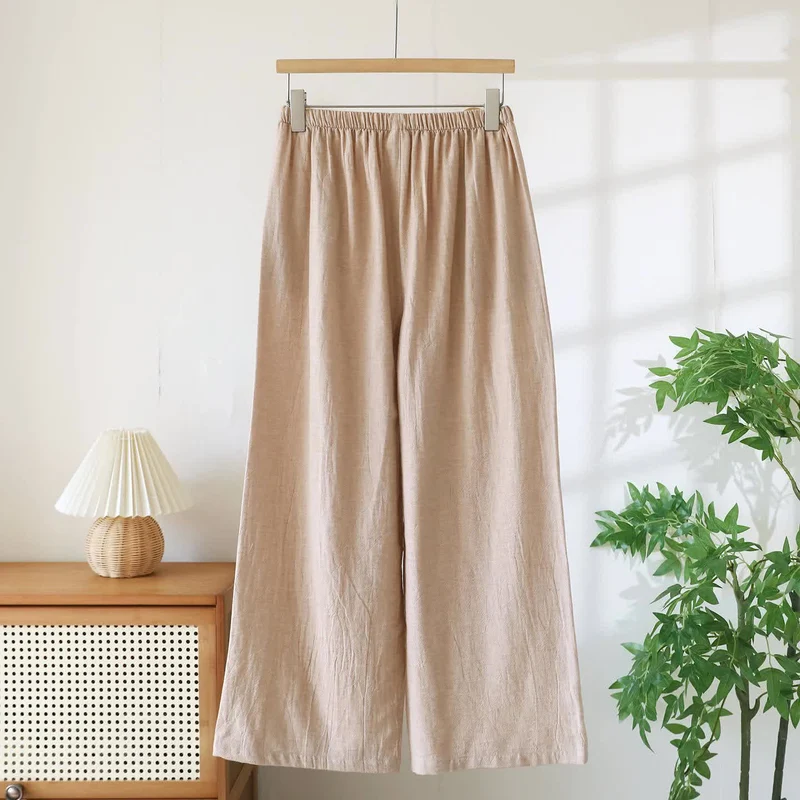 Passende Loungehose aus Baumwollleinen für Paare