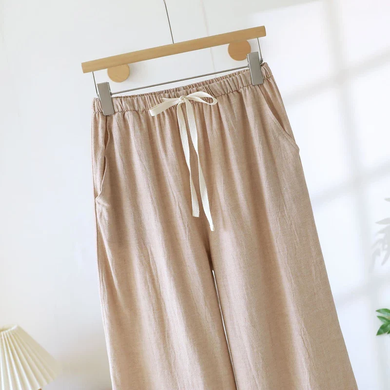 Passende Loungehose aus Baumwollleinen für Paare