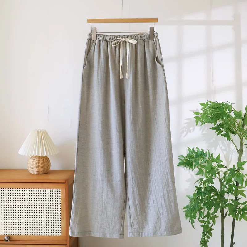 Passende Loungehose aus Baumwollleinen für Paare