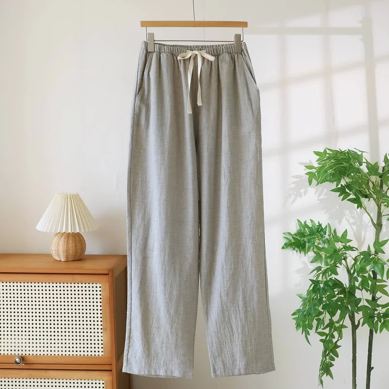 Passende Loungehose aus Baumwollleinen für Paare