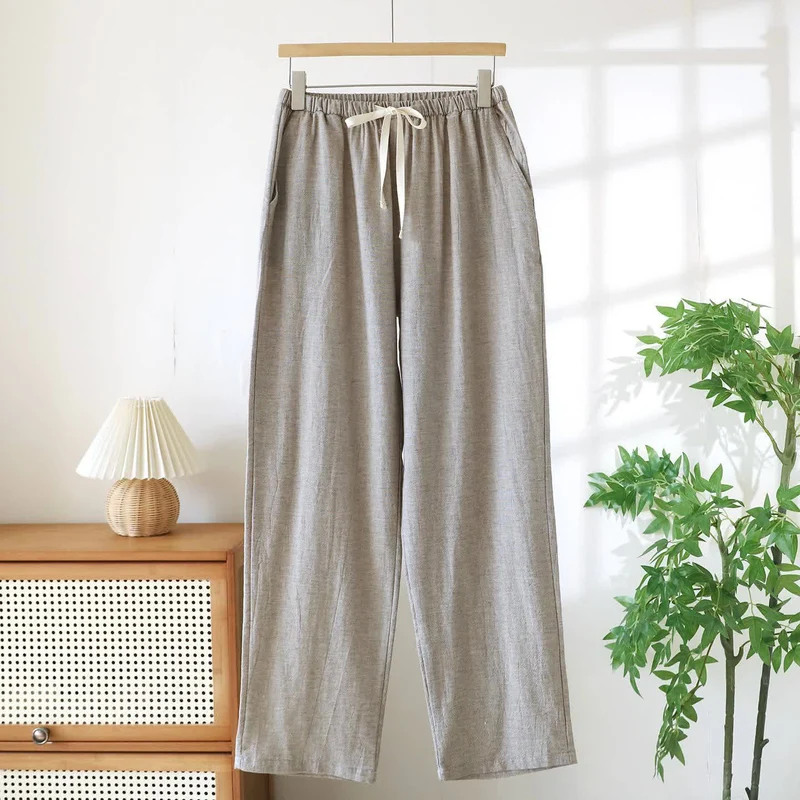 Passende Loungehose aus Baumwollleinen für Paare