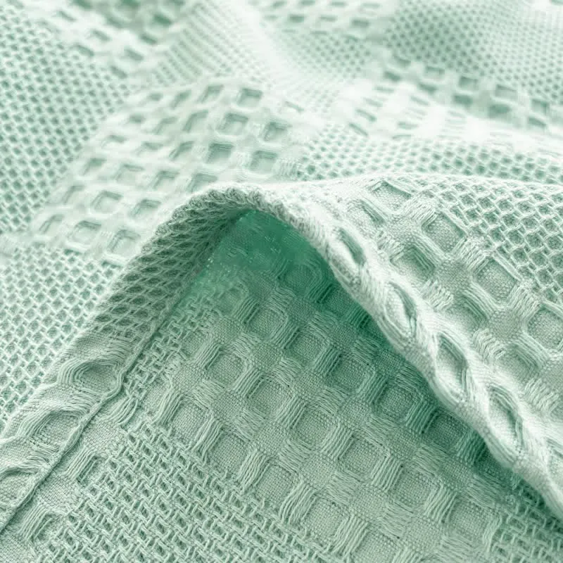 Leichte Steppdecke aus reiner Baumwolle mit Waffelstruktur