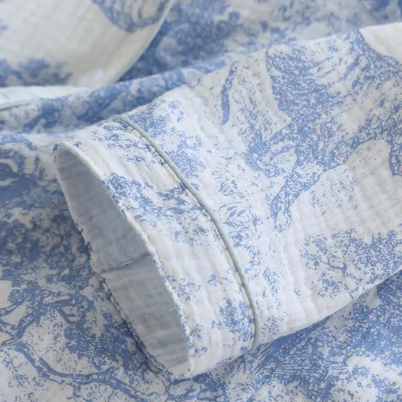 Loungewear-Set aus Baumwolle mit Tiger Tree-Print