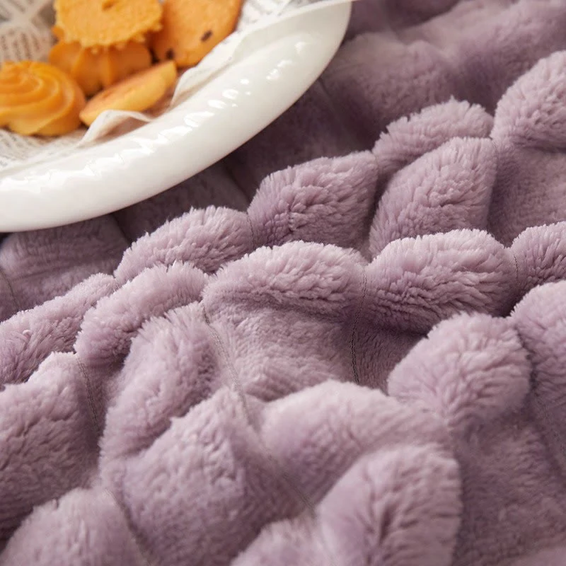 Karierte, dicke, warme Kuscheldecke