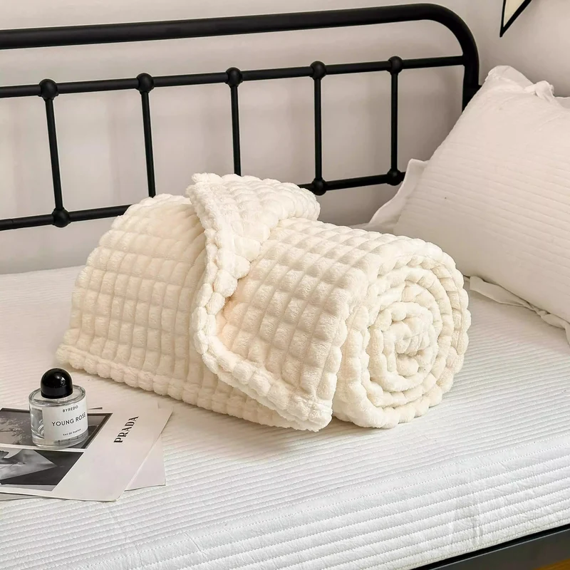 Karierte, dicke, warme Kuscheldecke