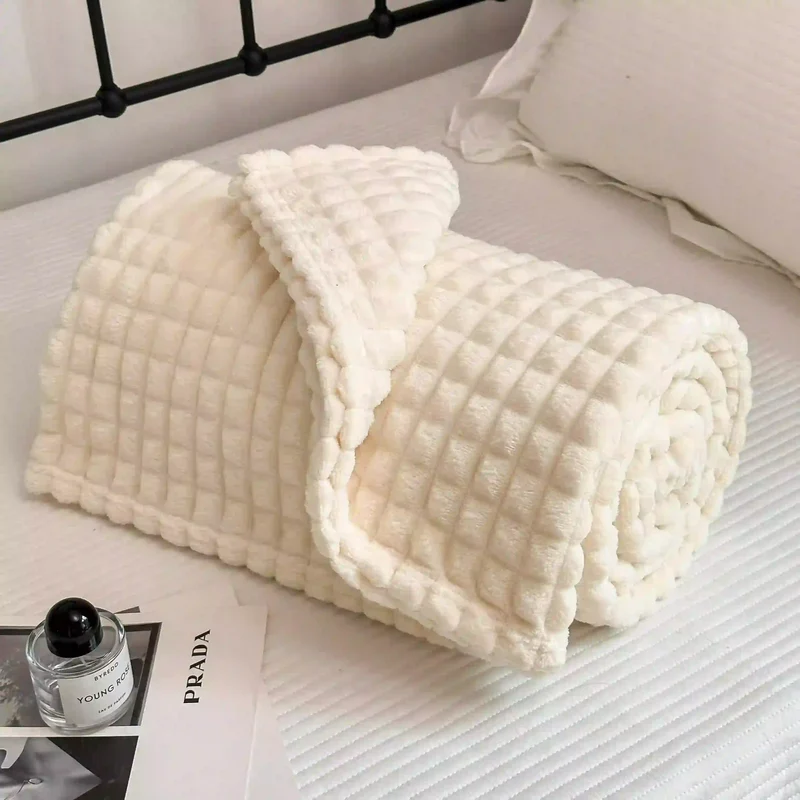 Karierte, dicke, warme Kuscheldecke