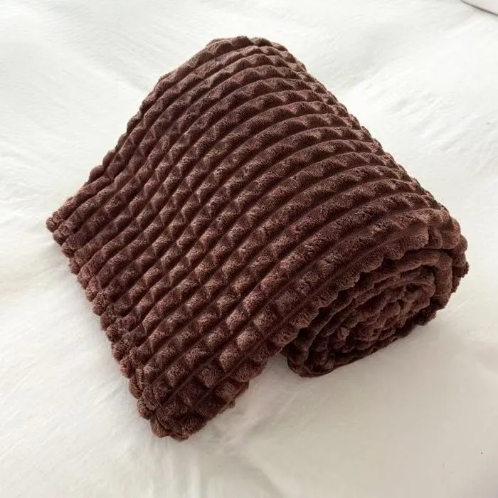 Karierte, dicke, warme Kuscheldecke