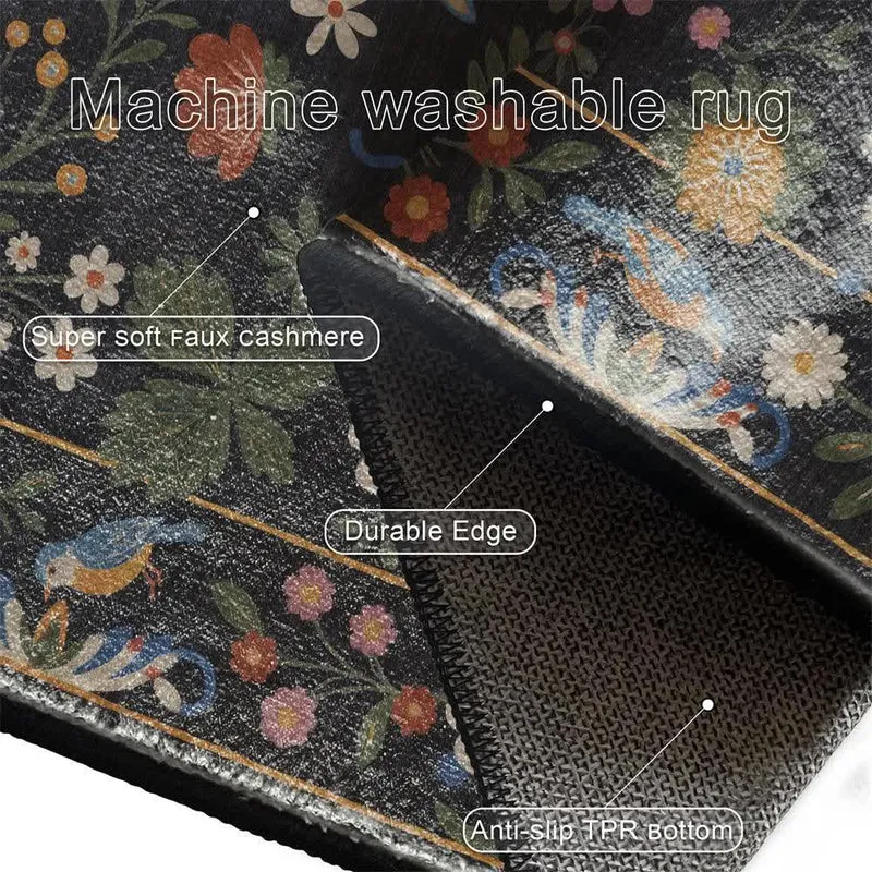 Waschbarer, langlebiger Anti-Rutsch-Teppich „Vintage Garden“