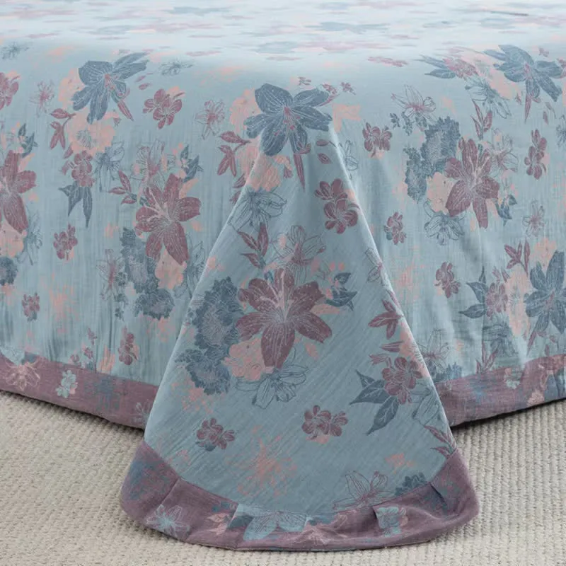 Lily Baumwollgaze-Jacquard-Bettwäscheset (4-teilig)
