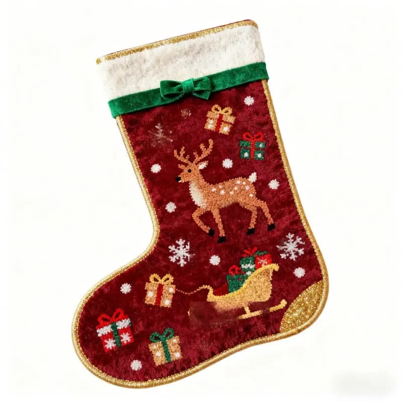Weihnachtlicher, strumpfförmiger Teppich