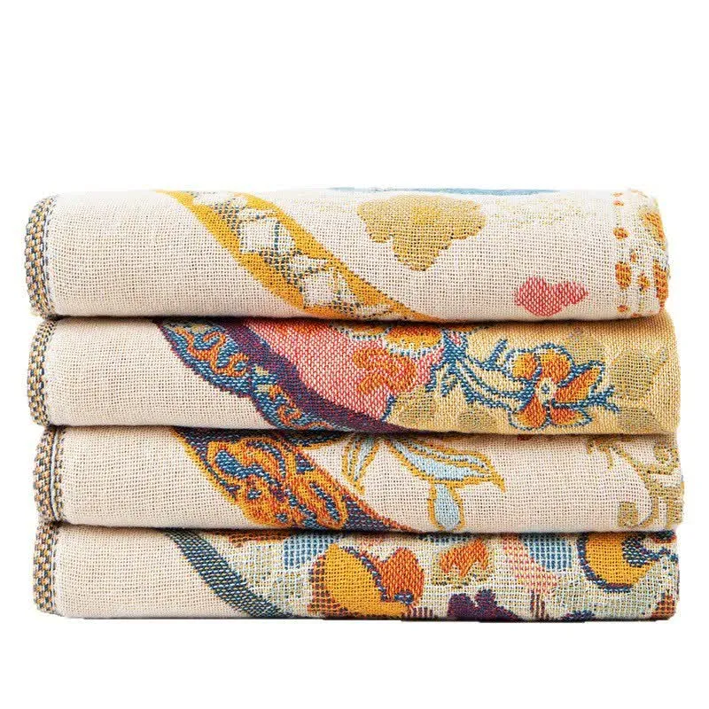 Saugfähiges Küchentuch aus Baumwolle im Vintage-Stil mit Blumenmuster