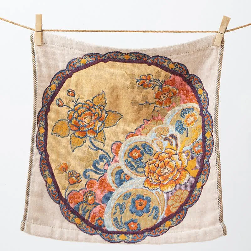 Saugfähiges Küchentuch aus Baumwolle im Vintage-Stil mit Blumenmuster
