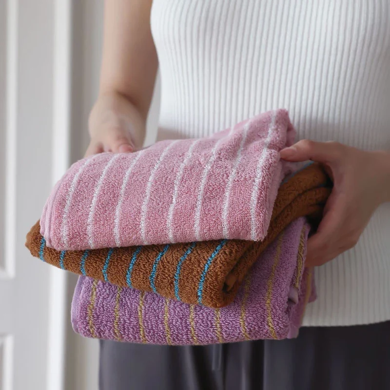 Gekämmte Baumwolle, gestreiftes, wasserabsorbierendes Handtuch