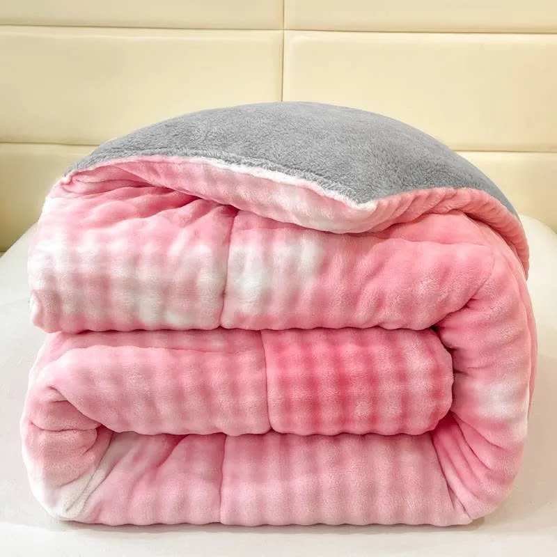 Flauschige, warme Sherpa-Decken mit Farbverlauf
