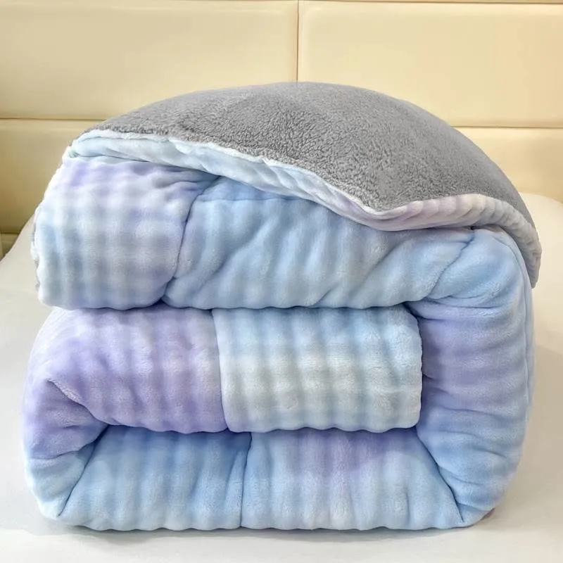 Flauschige, warme Sherpa-Decken mit Farbverlauf