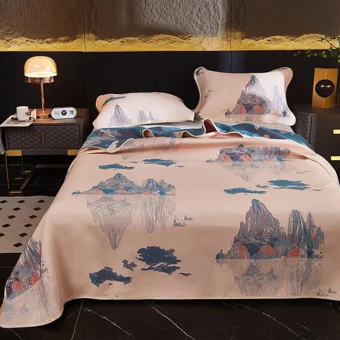 Kühlende, weiche Wende-Bettdecke im Jacquard-Vintage-Stil
