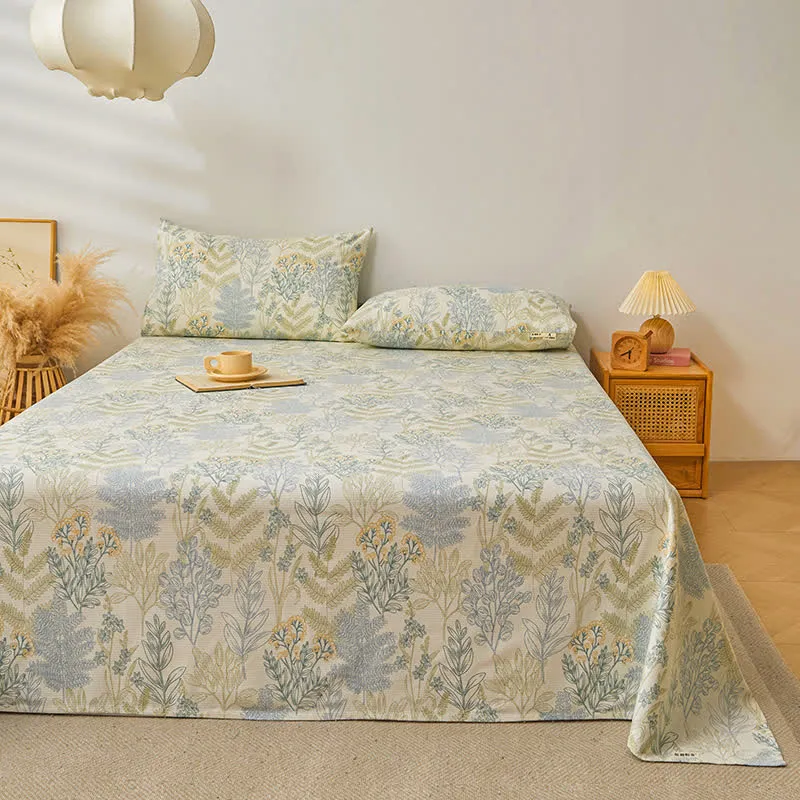 Elegante, weiche Bettdecke aus reiner Baumwolle mit Blumenmuster