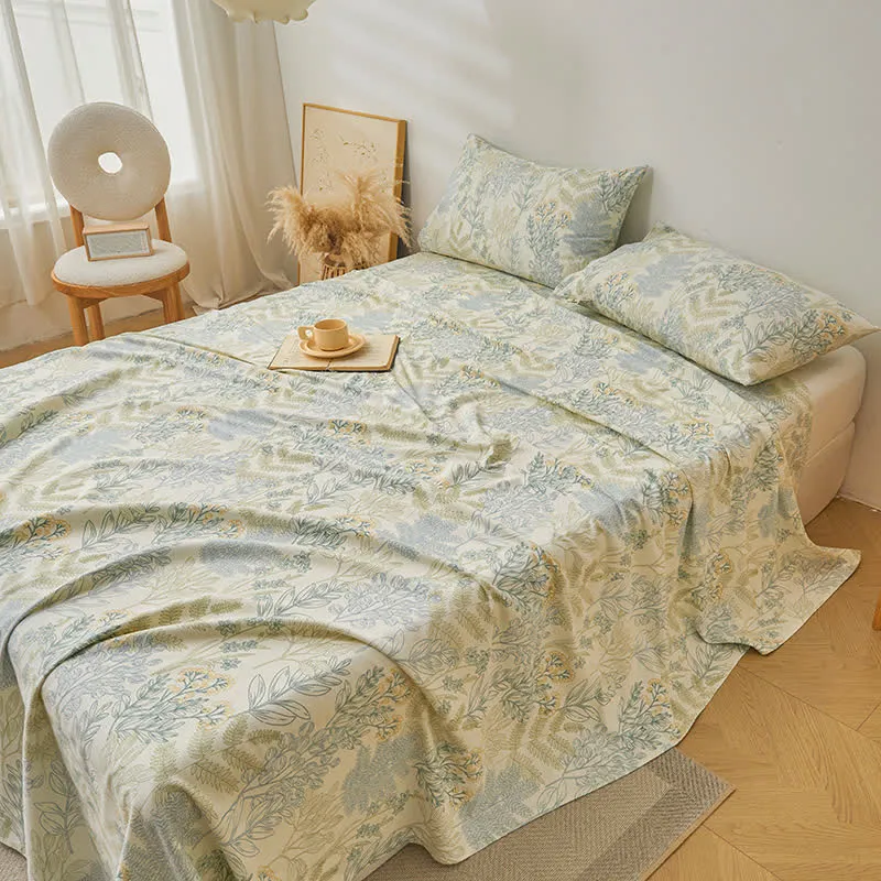 Elegante, weiche Bettdecke aus reiner Baumwolle mit Blumenmuster