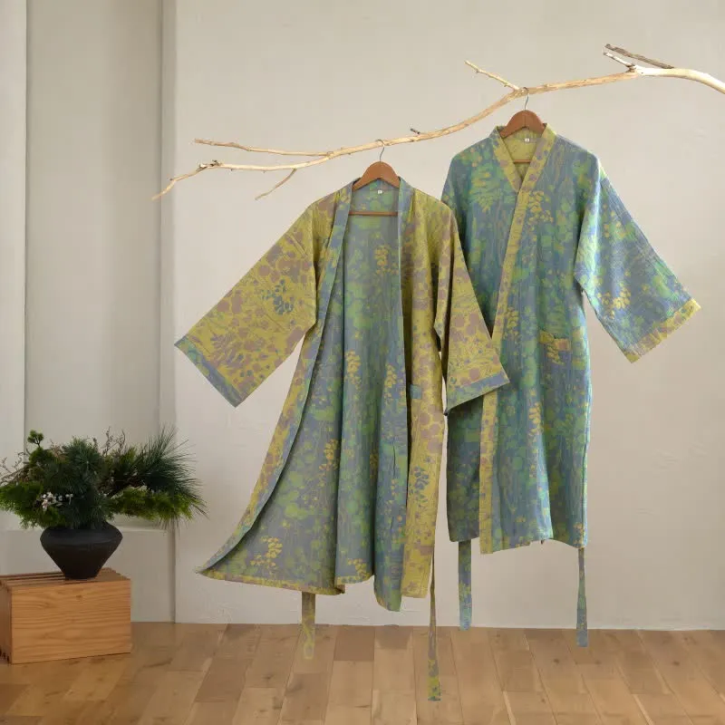 Lotus – Kimono-Bademantel aus Bio-Baumwollgaze