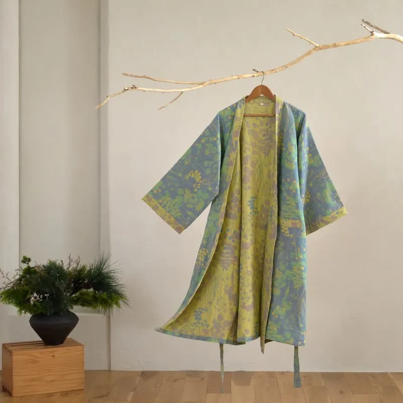 Lotus – Kimono-Bademantel aus Bio-Baumwollgaze