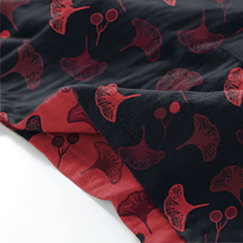 Ginkgo Bio-Baumwoll-Kimono-Loungewear-Set