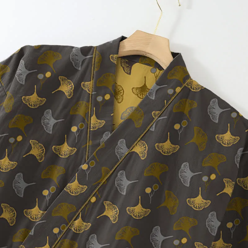 Ginkgo Bio-Baumwoll-Kimono-Loungewear-Set