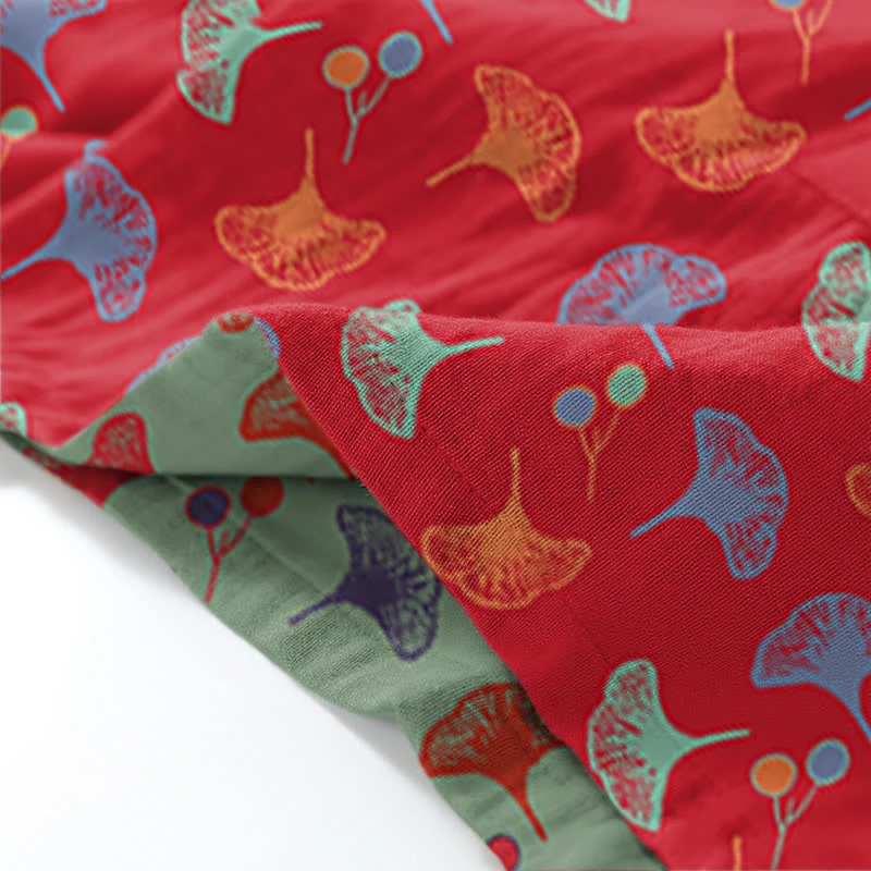 Ginkgo Bio-Baumwoll-Kimono-Loungewear-Set