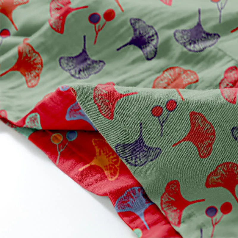 Ginkgo Bio-Baumwoll-Kimono-Loungewear-Set