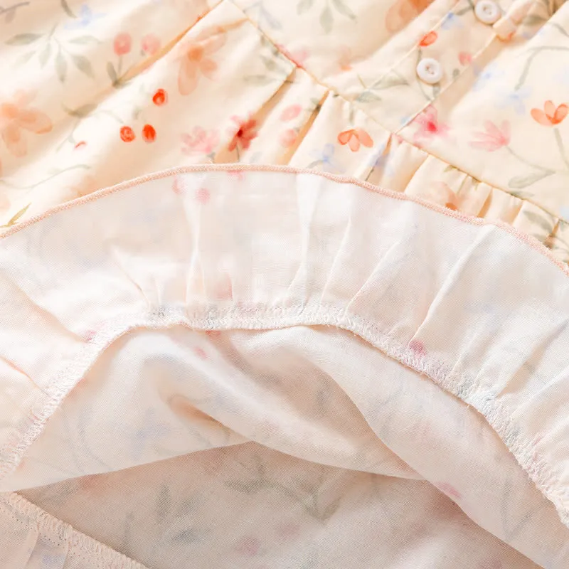 Pyjama-Set aus geblümter Baumwolle mit Camisole-Shorts